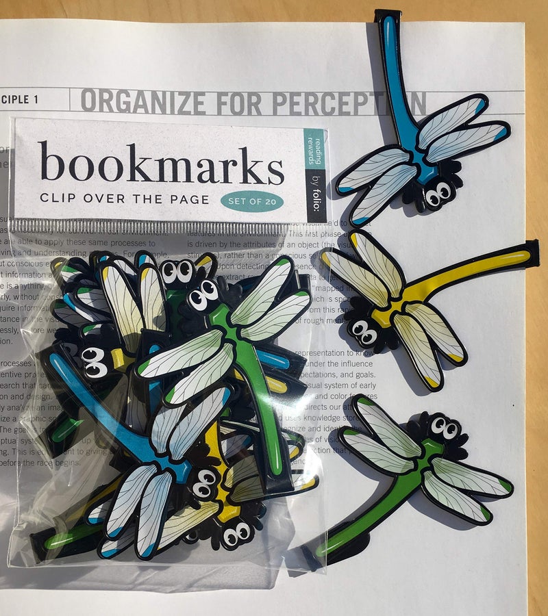 Folio Dragonfly Bulk Animal Clip Bookmarks for Students Kids Teens Girls Boys Pack of 20 Funny Bookmarks Reading Incentives and Awards Reading Programs Birthday Party Favors Classroom Prizes - Image 1
